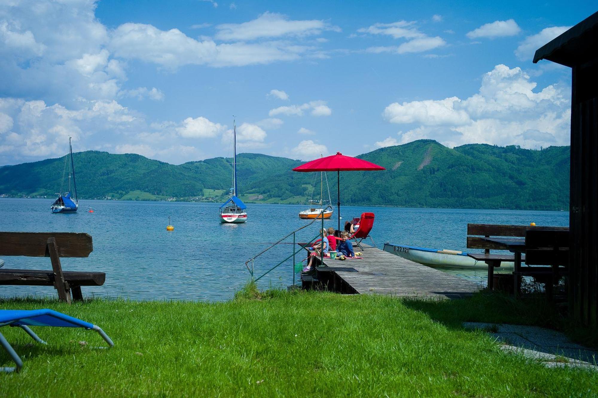 Hotel Schoenberger Nussdorf am Attersee Bagian luar foto